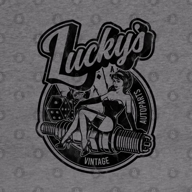 Luckys Vintage Auto Distressed by NineBlack